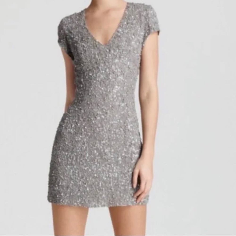 Parker short sleeve beaded dress
